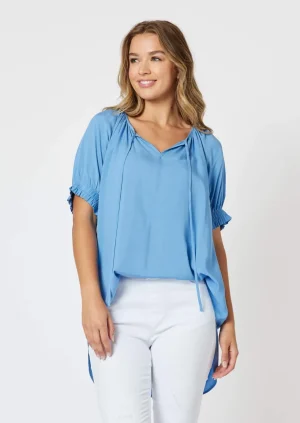 Tops|Tops>Threadz Jodie Top -  Cornflower Size 14