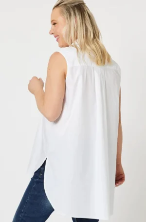 Threadz>Threadz Jordan Sleeveless Shirt - White