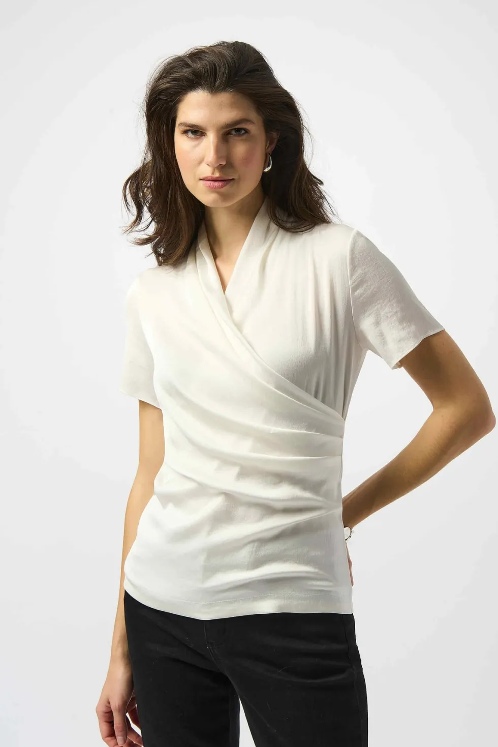 kings-road-recycled-satin-and-vnmpibmM-5.webp Tops|Tops>Joseph Ribkoff King's Road Recycled Satin And Silky Wrap Top - Merlot/White 253237