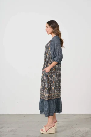 Caju>Caju Kosmos Print Raglan Sleeve Dress