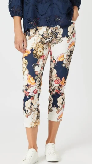 Pants Edit|Dress Pants>Gordon Smith Lexi Floral Print Pant - Navy Multi Size 14