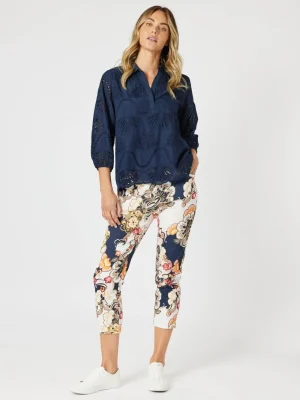 Pants Edit|Dress Pants>Gordon Smith Lexi Floral Print Pant - Navy Multi Size 14