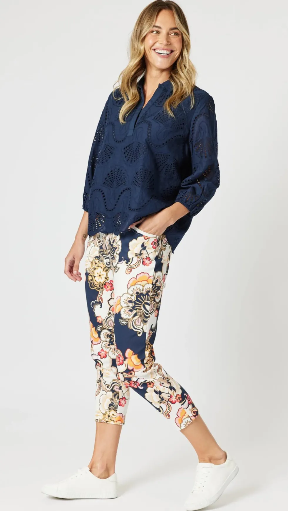 lexi-floral-print-pant-navy-MOzlnXub-3.webp Pants Edit|Dress Pants>Gordon Smith Lexi Floral Print Pant - Navy Multi Size 14
