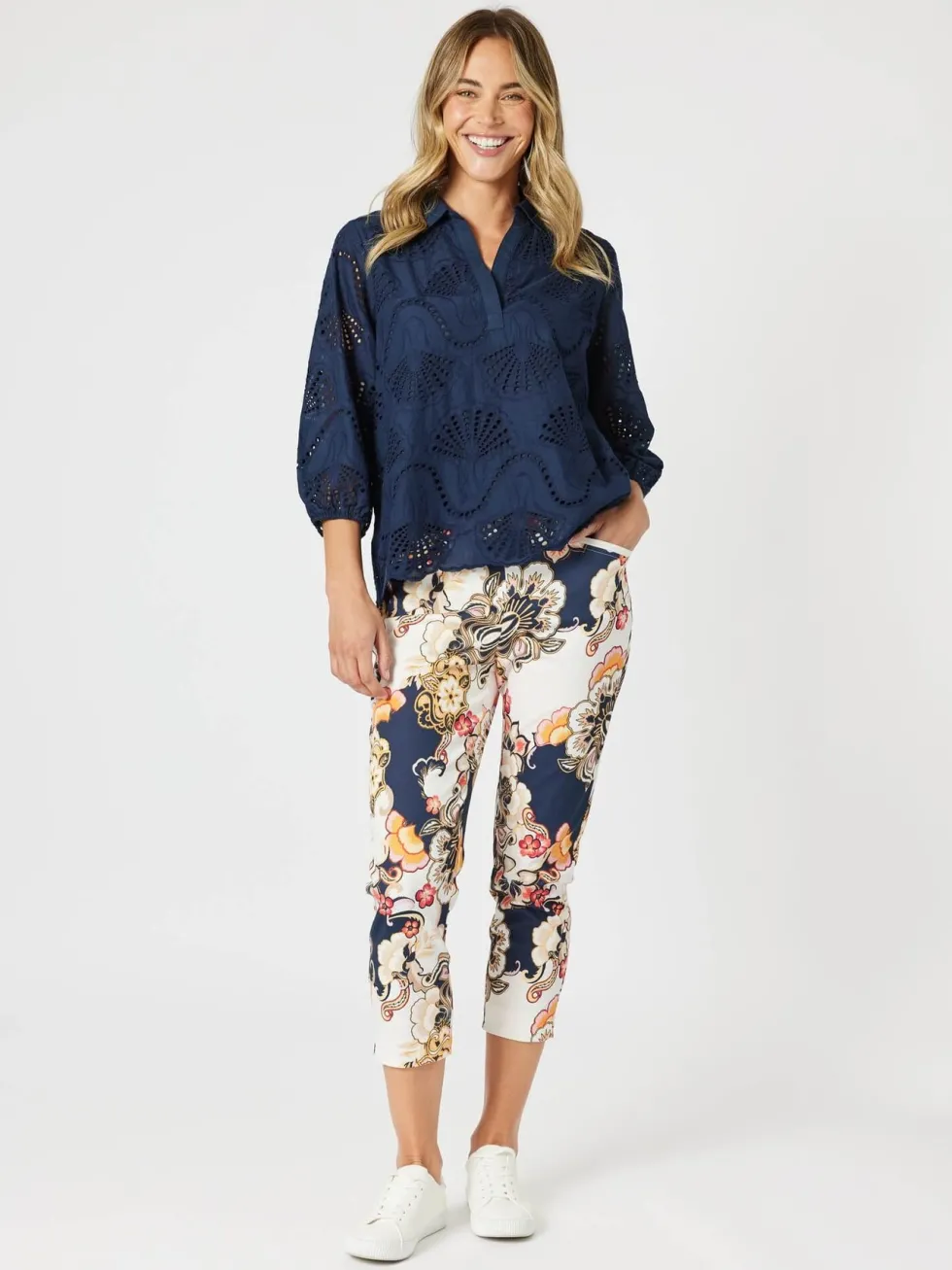lexi-floral-print-pant-navy-MOzlnXub-4.webp Pants Edit|Dress Pants>Gordon Smith Lexi Floral Print Pant - Navy Multi Size 14