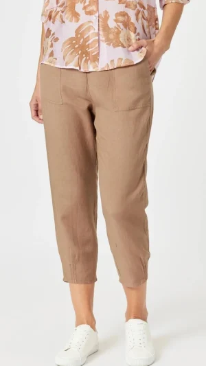 Pants Edit|Dress Pants>Gordon Smith Lino Tapered Pant - Nutmeg