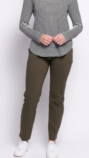 Pants Edit|Lucky Lasts>Foil Long Slim Trapeze Pant - Hunter Green Size 8