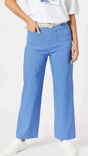 Pants Edit|Casual Pants>Threadz Marine Wide Leg Pant - Blue
