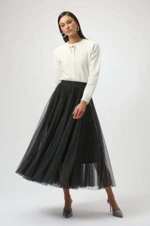 Skirts|Joseph Ribkoff>Joseph Ribkoff Midnight Garden Tulle Flared Skirt 254927