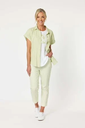 Shirts Edit|Gordon Smith>Gordon Smith Millie Linen Shirt  - Celery