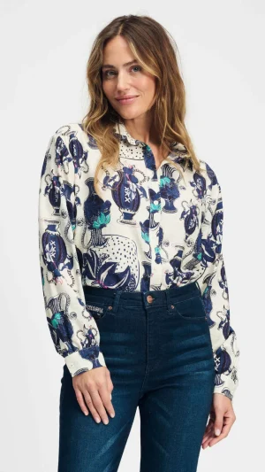 Blouses|POM Amsterdam>POM Amsterdam Milly Vase Blouse - Cream