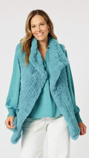 Jackets|Hammock & Vine>Hammock u0026 Vine Minx Vest - Light Teal