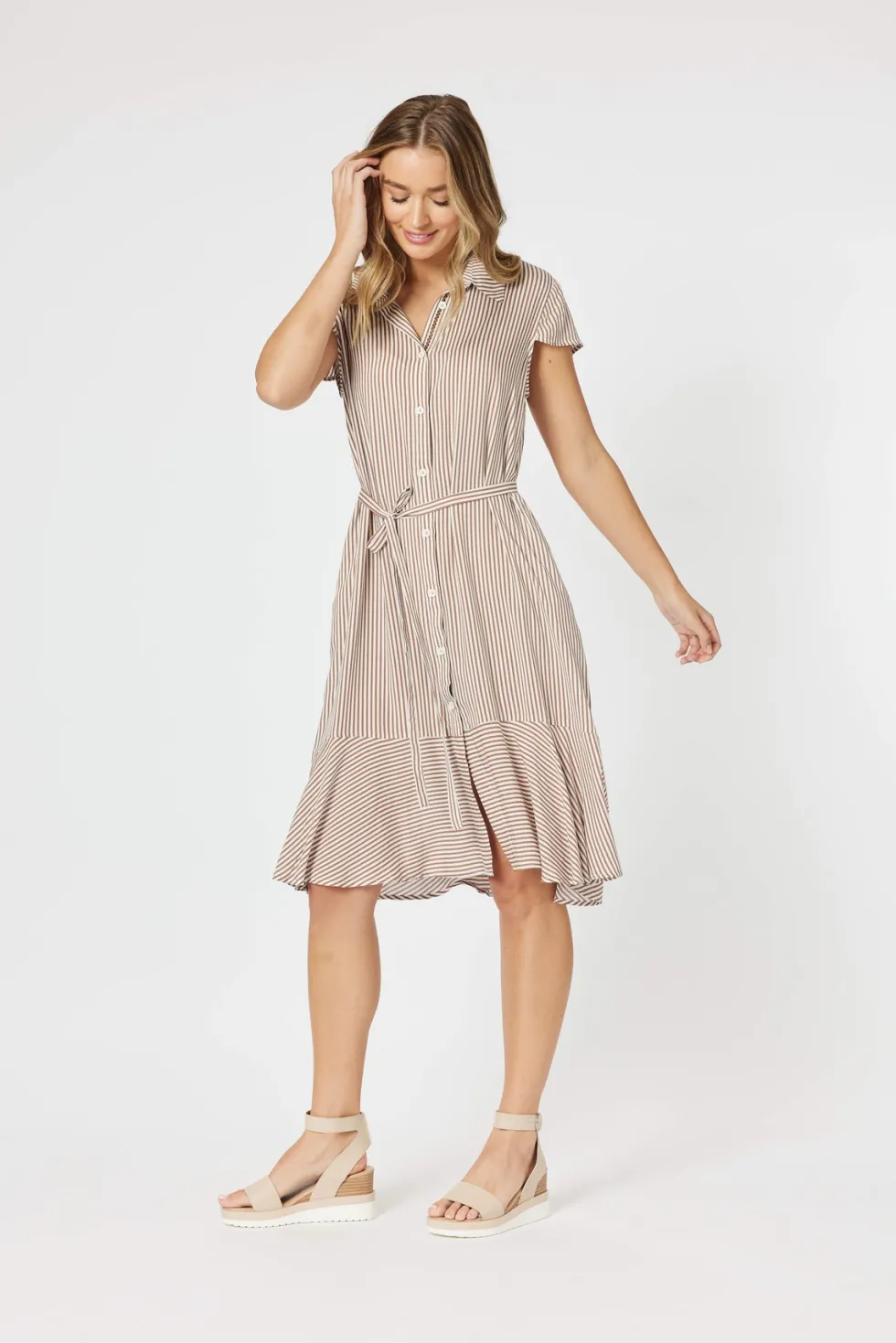 mio-stripe-dress-RGQaEcrv-4.webp Maxi Dresses|Knee Length Dresses>Threadz Mio Stripe Dress