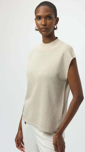 Knitwear|Joseph Ribkoff>Joseph Ribkoff Natural Habitat Sweater Sleeveless Knit - Birch 254935