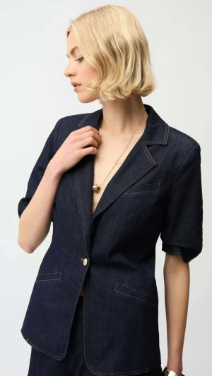 Denim|Jackets>Joseph Ribkoff Ocean Drive Denim Fitted Blazer 261968