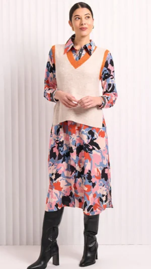 Shirts Edit|Shirt Dresses>Foil On The Shirt Dress - Neopolitan