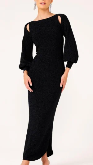 Maxi Dresses|Knee Length Dresses>Sacha Drake Orion Star Dress - Black Size 8