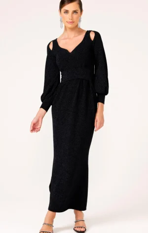 Maxi Dresses|Knee Length Dresses>Sacha Drake Orion Star Dress - Black Size 8