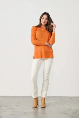 Knitwear|Caju>Caju Outlines Jumper - Orange Size XL