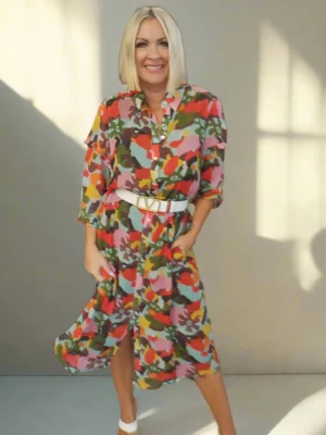 Shirts Edit|Shirt Dresses>POM Amsterdam Palette Of Colours Midi Dress