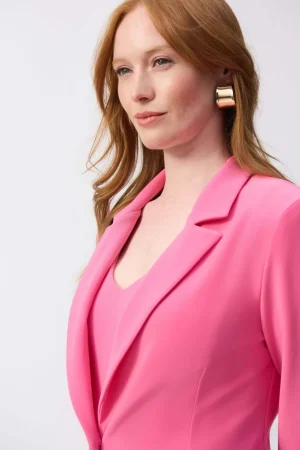Jackets|Suits & Matching>Joseph Ribkoff Palm Canyon Straight Blazer - Bubblegum Pink 251240