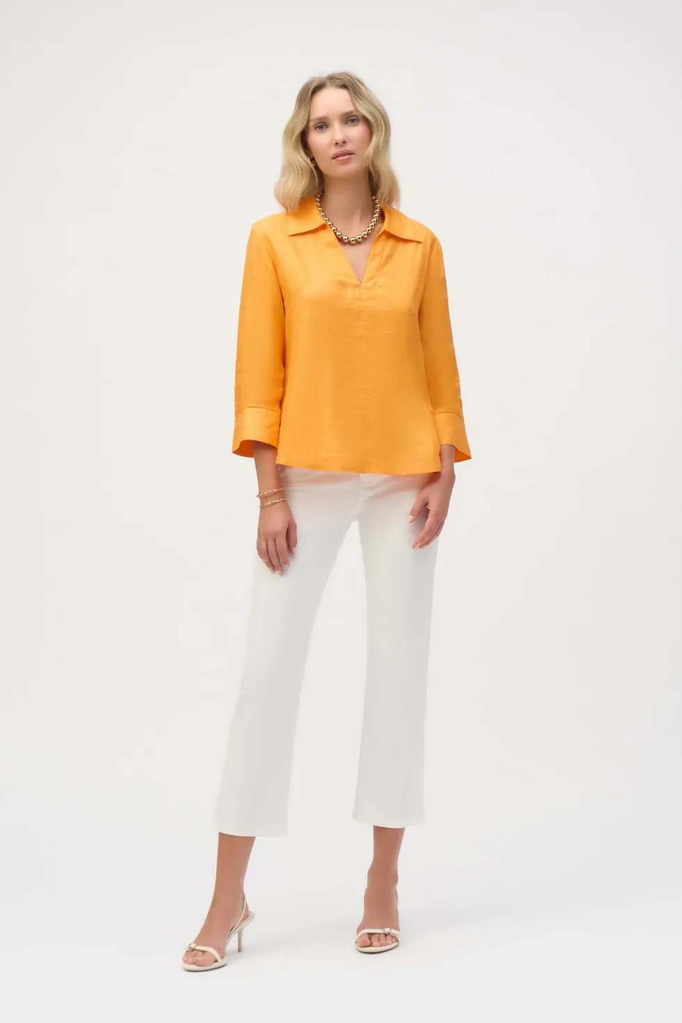 palm-springs-linen-boxy-top-wi-iZOawRvd-4.webp Tops|Tops>Joseph Ribkoff Palm Springs Linen Boxy Top with Shirt Collar - Apricot -252933