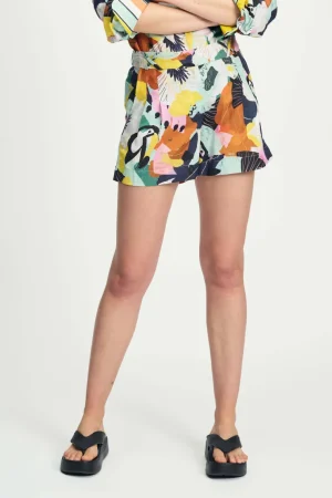 Linen Pants|Shorts>POM Amsterdam Paradise Linen Short - Multi