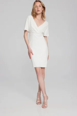Maxi Dresses|Knee Length Dresses>Joseph Ribkoff Pearl Signature Scuba Crepe Dress 241761