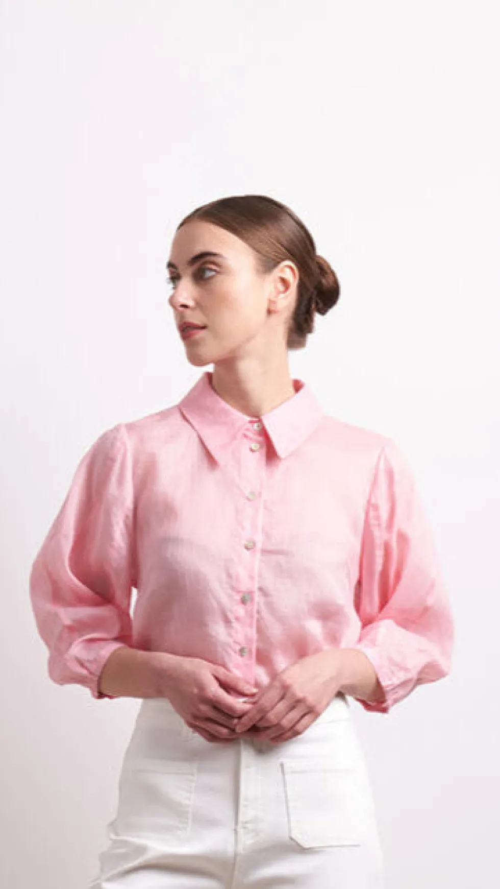 pin-tuck-shirt-pink-MoaifrFs-1.webp Sleeved Dresses|Tops>Neris Pin Tuck Shirt - Pink