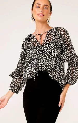 Blouses|Sacha Drake>Sacha Drake Plemons Blouse - Black/White Size 10