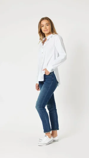 Jeans|Denim>Threadz Pull On Ripped Jeans - Denim