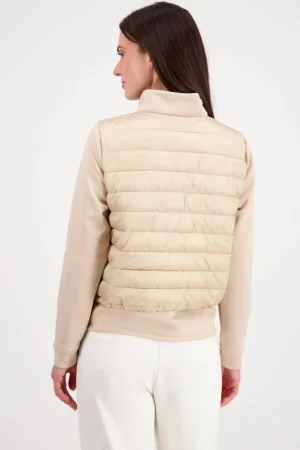 Jackets|Monari>Monari Quilted Neoprene Jacket -Biscuit
