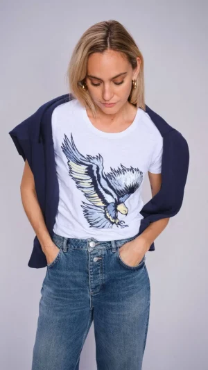 Tees|Mos Mosh>Mos Mosh Rem Eagle Tee - White