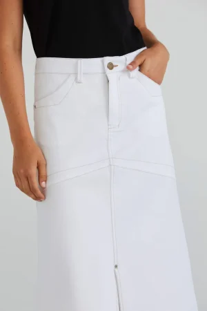 Denim|Skirts>Lania Rhode Skirt - White