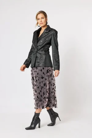 Jackets|Hammock & Vine>Hammock u0026 Vine Roxy Metallic Dinner Jacket - Black