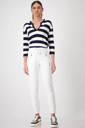 Pants Edit|Casual Pants>Monari Seaside Couture Jogger Pants - Milk