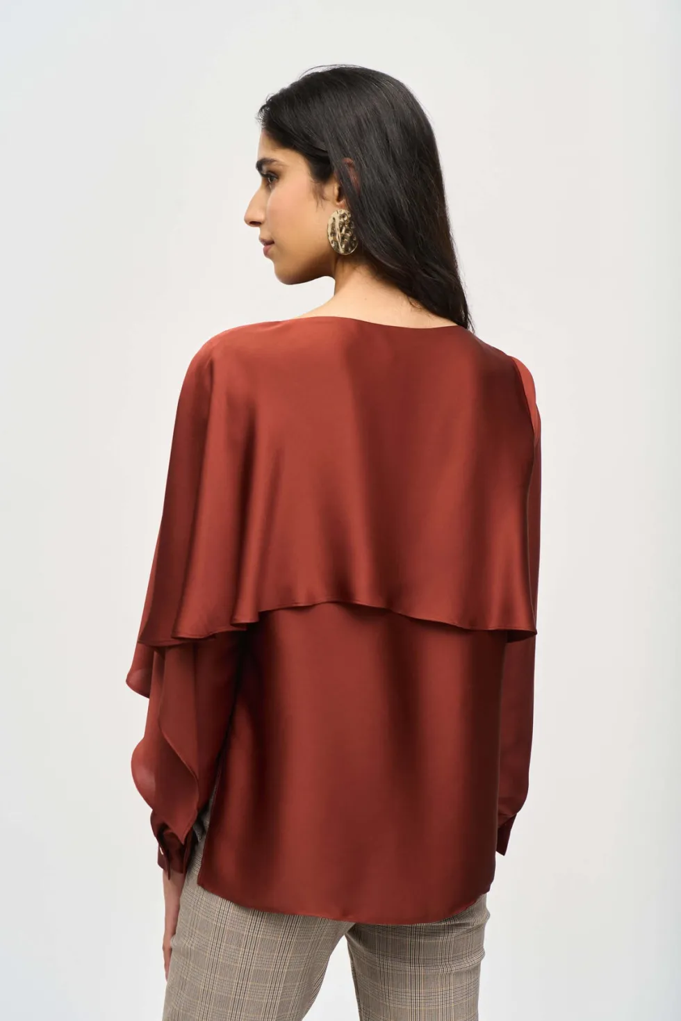 second-nature-satin-flared-cap-EixFcbxp-1.webp Blouses|Joseph Ribkoff>Joseph Ribkoff Second Nature Satin Flared Cape Top 243100 Size 10