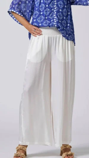Pants Edit|Loobies Story>Loobies Story Selene Palazzo Pant - Silk White