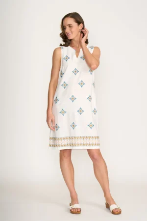 Midi Dresses|FOIL>Foil Sew Special Dress - WhiteTile