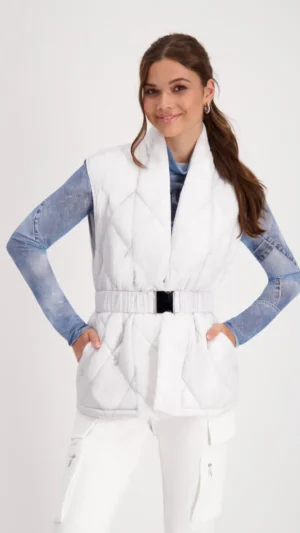 Jackets|Monari>Monari Shawl Collar Waistcoat - Cloudy Grey