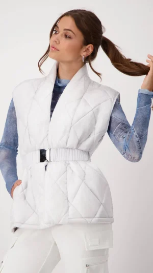 Jackets|Monari>Monari Shawl Collar Waistcoat - Cloudy Grey