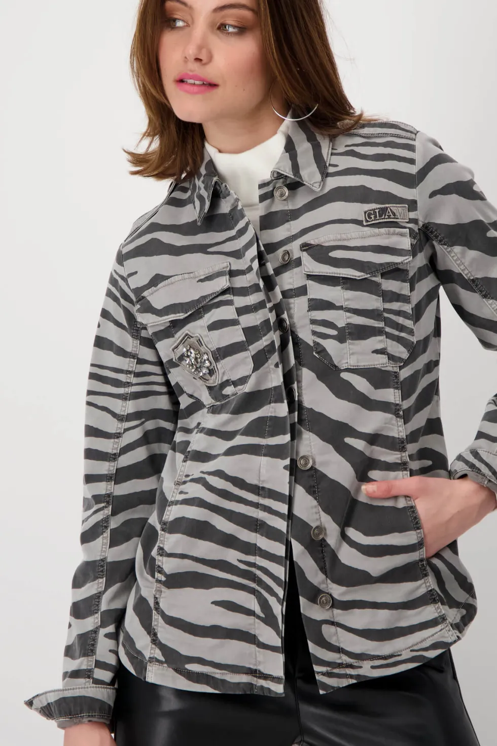 shirt-collar-jacket-steel-VxZEVEID-3.webp Shirts Edit|Jackets>Monari Shirt Collar Jacket - Steel