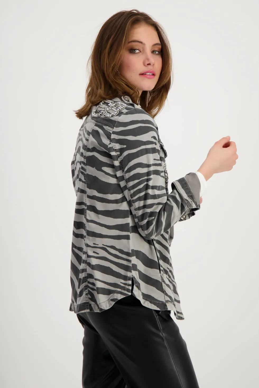 shirt-collar-jacket-steel-VxZEVEID-4.webp Shirts Edit|Jackets>Monari Shirt Collar Jacket - Steel