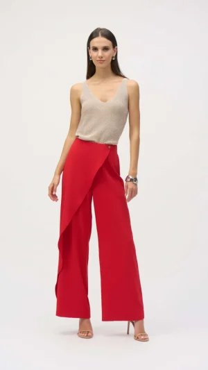 Pants Edit|Dress Pants>Joseph Ribkoff Sicilian Sun Wide Leg With Asymmetrical Overlay 252004