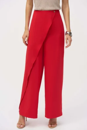 Pants Edit|Dress Pants>Joseph Ribkoff Sicilian Sun Wide Leg With Asymmetrical Overlay 252004