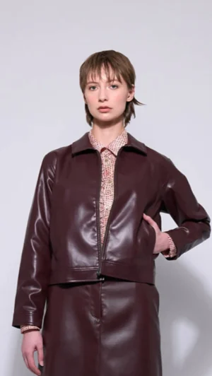 Jackets|Neris>Neris Skin Folk Jacket - Pinot