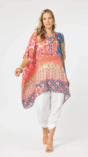 Kaftans & Tunics|Hammock & Vine>Hammock u0026 Vine Sorrento Brights Oversize Top