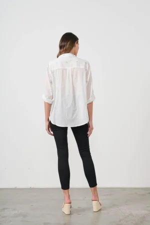 Caju|Women's Work Dresses & Work Wear>Caju Special Embroidery Patches Shirt