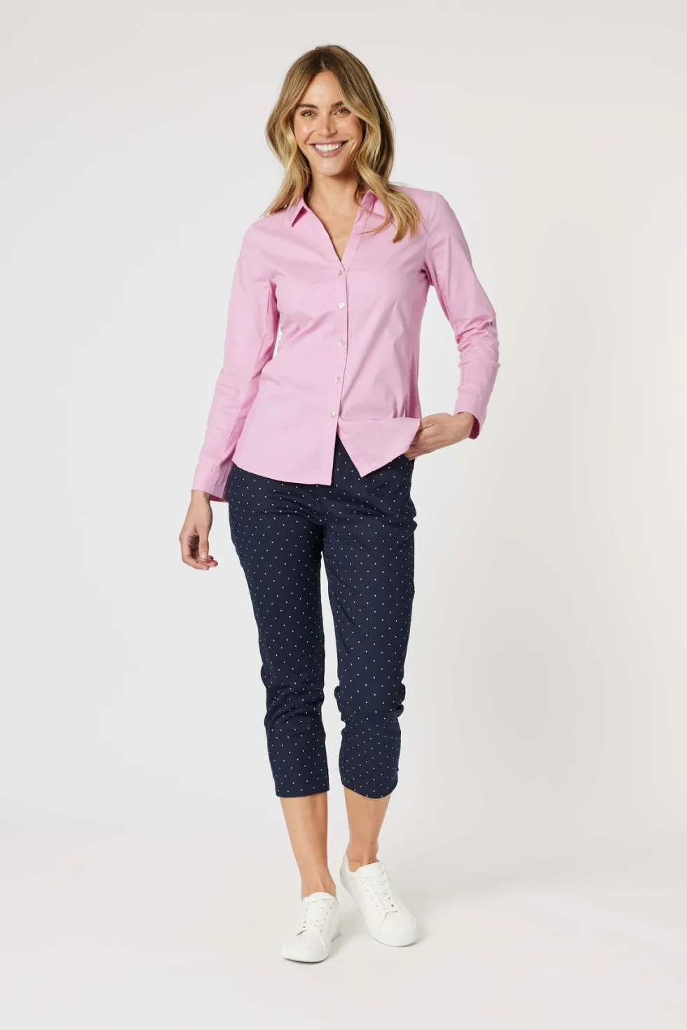 spot-slim-leg-pant-navywhite-gdySYPHY-1.webp Pants Edit|Gordon Smith>Gordon Smith Spot Slim Leg Pant - Navy/White