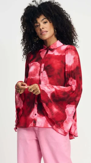 Blouses|POM Amsterdam>POM Amsterdam Summer Bliss Red Multi Blouse