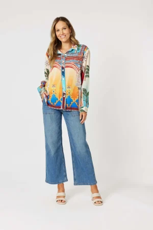 Hammock & Vine|Plus Size - Curves 16-20>Hammock u0026 Vine Sunset Shirt Size 18